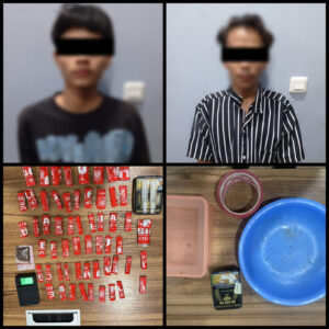 Edarkan 57 Paket Tembakau Sintetis, Dua Pemuda Ciruas Ditangkap Polisi