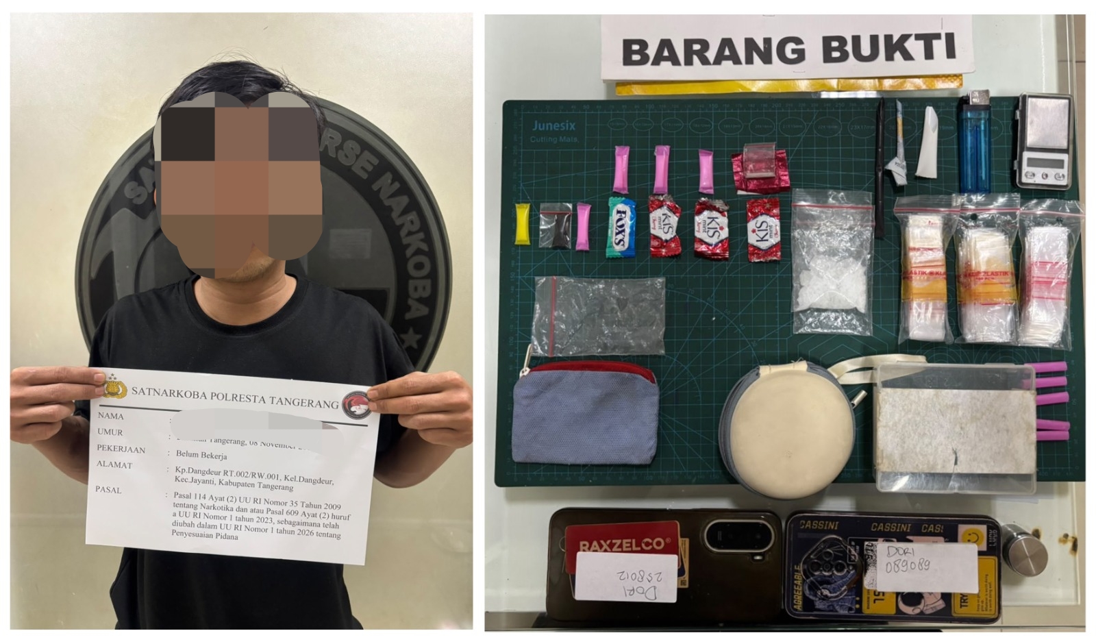 Polisi Sita 14,52 Gram Sabu, Warga Jayanti Dibekuk di Kontrakan